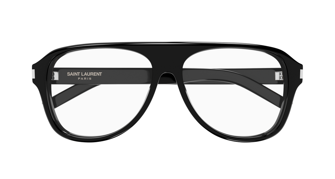 Óculos graduados saint laurent sl 970 opt 001 negro pilot/navigator masculino tamanho 57mm - Vista de detalhe