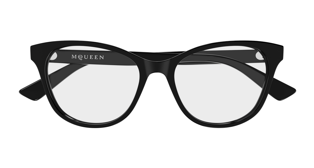 Gafas graduadas alexander mcqueen am0576o 007 negro cat eye femenino talla 54mm - Vista de detalle