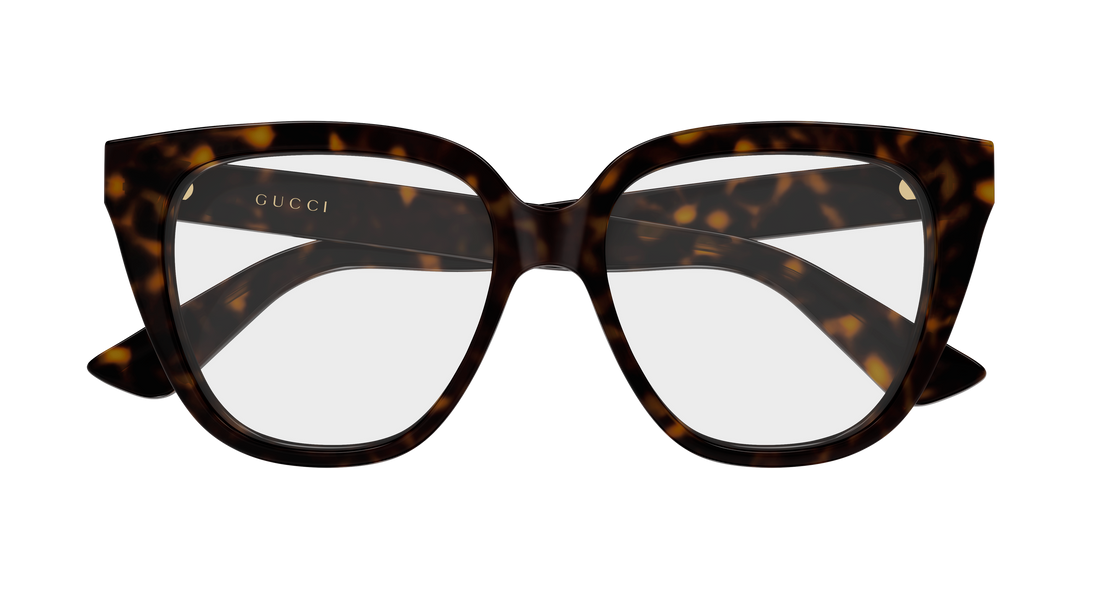 Lunettes de vue gucci gg2191o 002 havana geometrical/directional femenino taille 53mm - Vue détaillée
