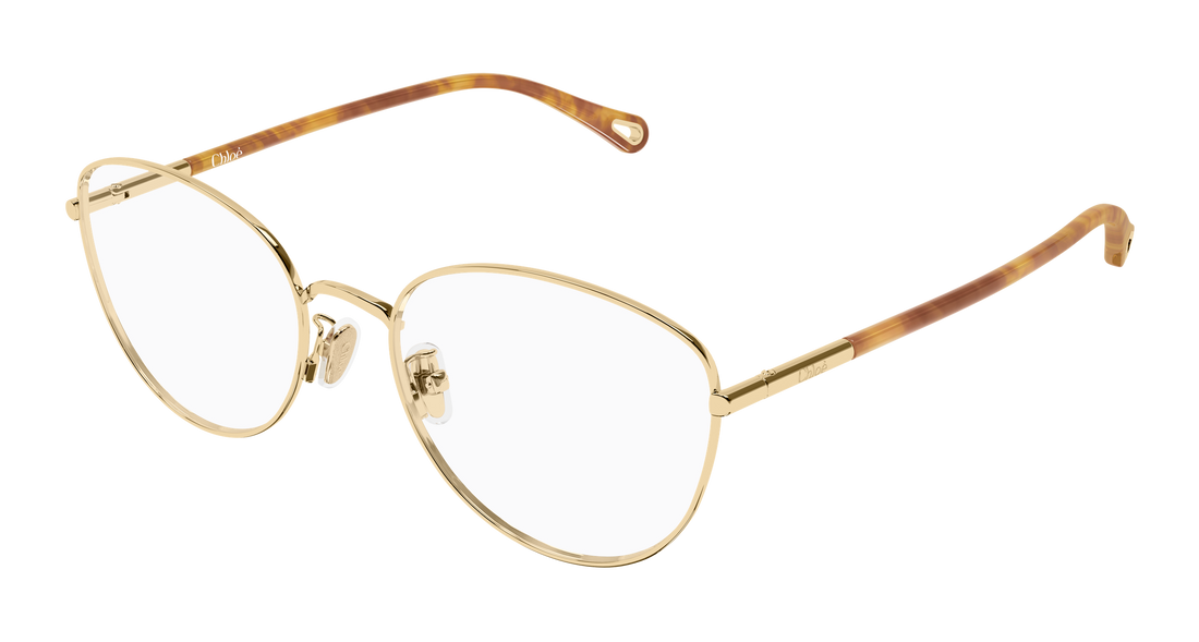 Óculos graduados chloé ch0401oa 002 dorado cat eye femenino tamanho 56mm - Vista principal