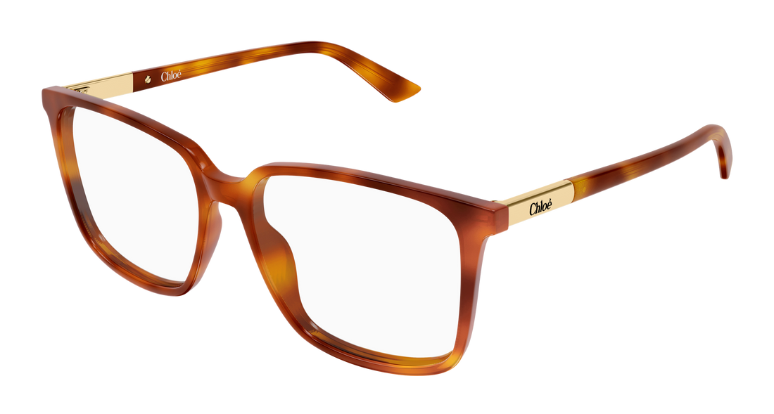 Lunettes de vue chloé ch0369o 002 havana rectangular / squared femenino taille 55mm - Vue principale