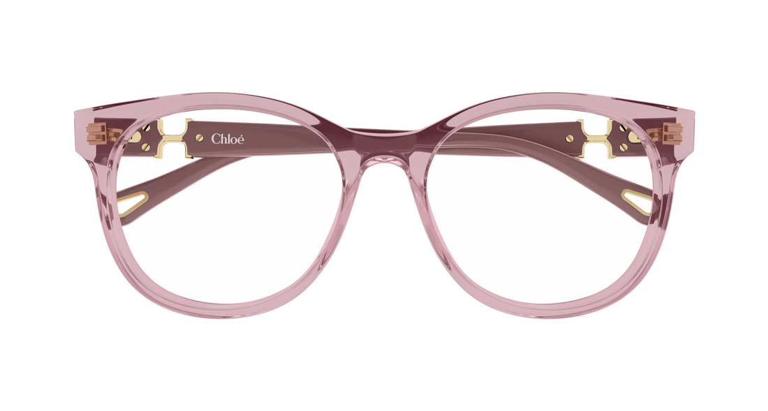 Brillen chloé ch0375o 003 rosa round/oval/panthos femenino größe 54mm - Detailansicht