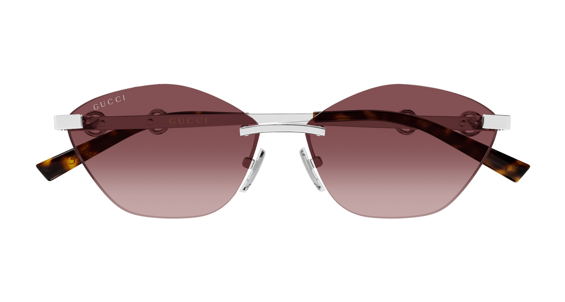 Lunettes de soleil gucci gg2050s 003 plateado cat eye femenino taille 59mm - Vue détaillée