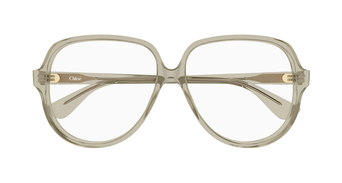 Glasögon chloé ch0391o 003 verde rectangular / squared femenino storlek 59mm - Detaljvy