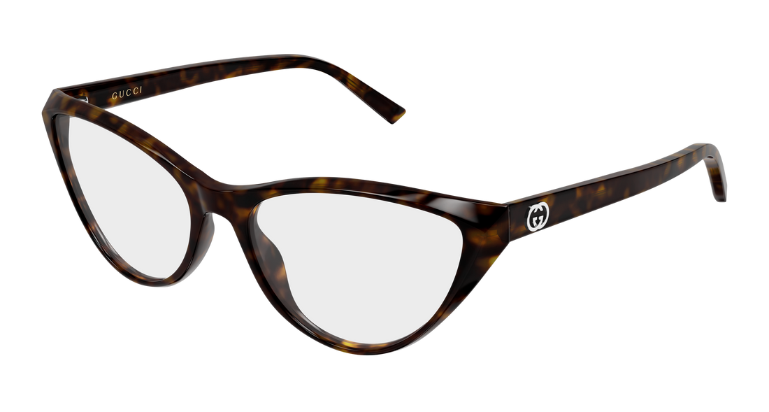 Óculos graduados gucci gg2205o 002 havana cat eye femenino tamanho 55mm - Vista principal