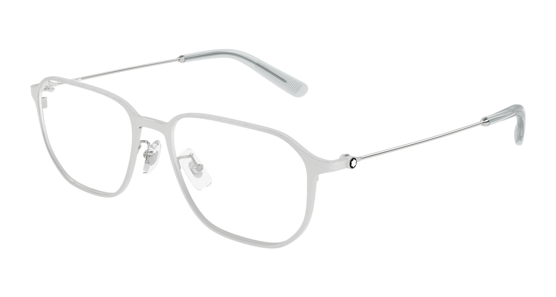 Óculos graduados montblanc mb0465oa 003 plateado geometrical/directional masculino tamanho 55mm - Vista principal