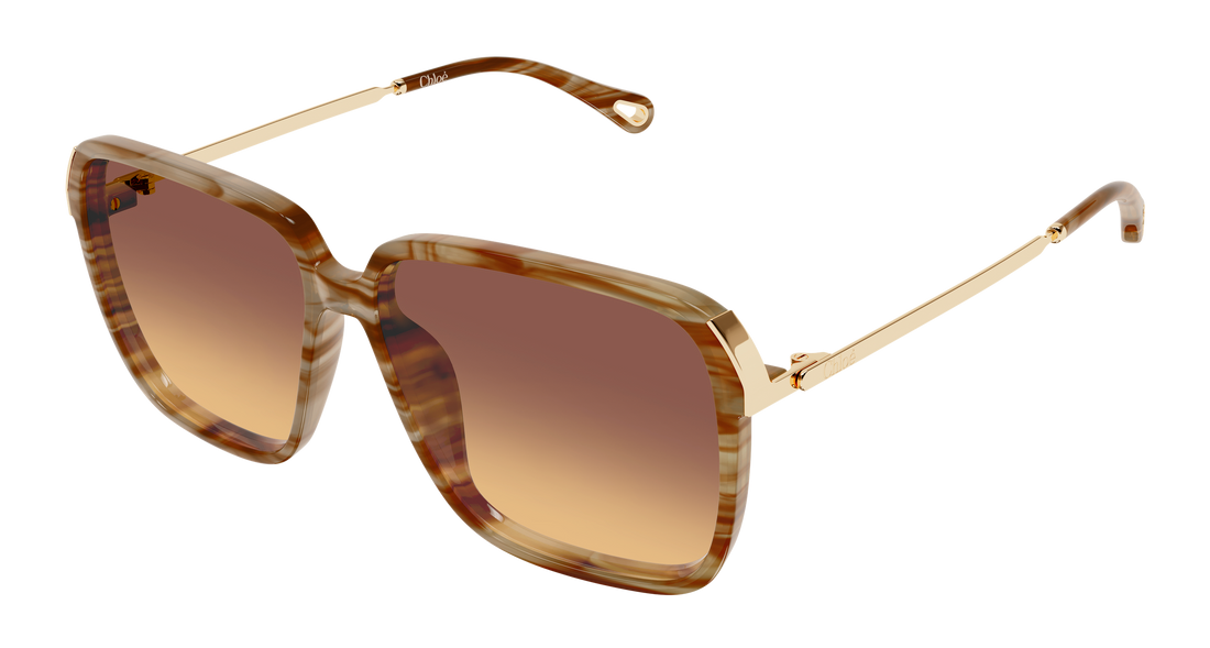 Óculos de sol chloé ch0405s 004 havana rectangular / squared femenino tamanho 59mm - Vista principal