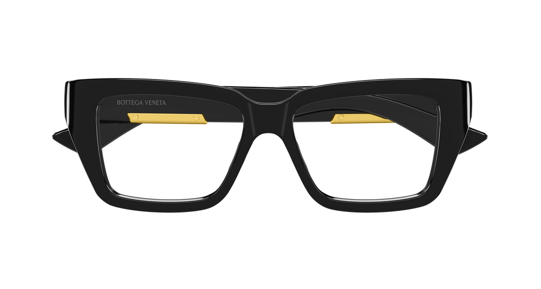 Óculos graduados bottega veneta bv1455o 001 negro rectangular / squared femenino tamanho 52mm - Vista de detalhe