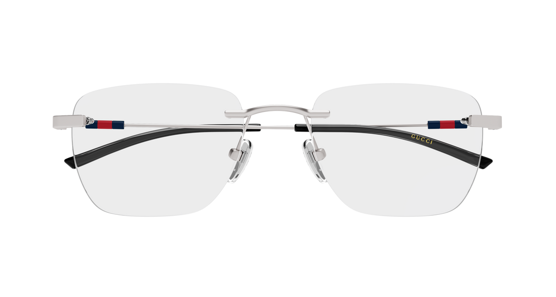 Brillen gucci gg2099o 003 plateado rectangular / squared masculino größe 54mm - Detailansicht