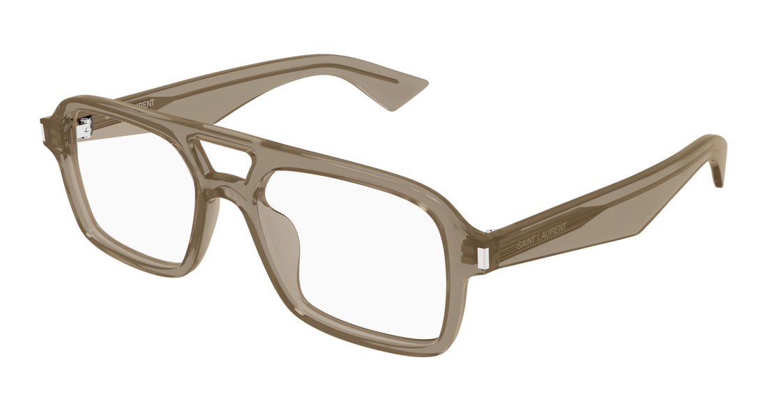 Prescription glasses saint laurent sl 961 003 marron pilot/navigator masculino size 54mm - Main view