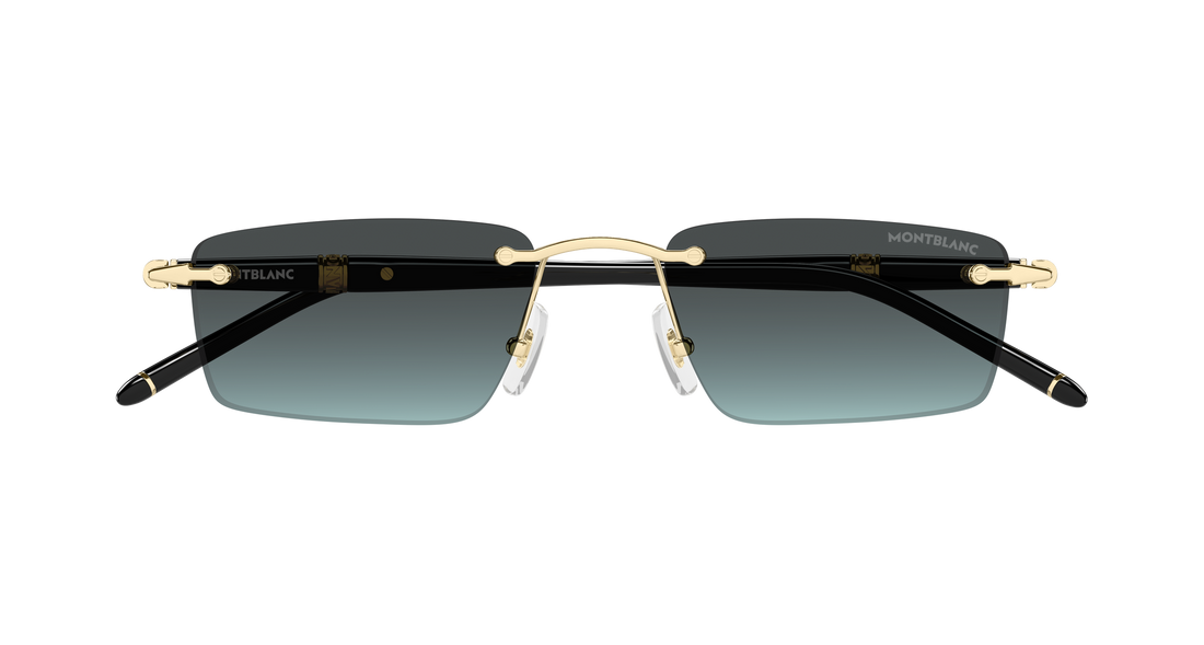 Gafas de sol montblanc mb0484s 004 dorado rectangular / squared masculino talla 54mm - Vista de detalle