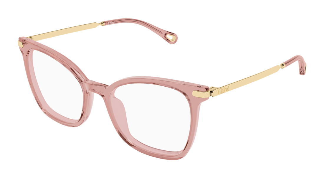 Briller chloé ch0360o 003 rosa rectangular / squared femenino størrelse 53mm - Hovedvisning