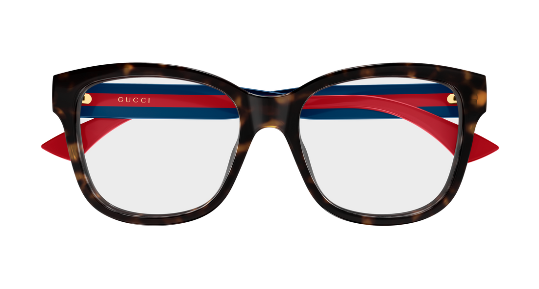 Brillen gucci gg0038onn 003 havana butterfly femenino größe 54mm - Detailansicht