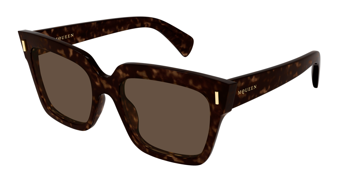 Occhiali da sole alexander mcqueen am0583s 002 havana rectangular / squared femenino taglia 56mm - Vista principale