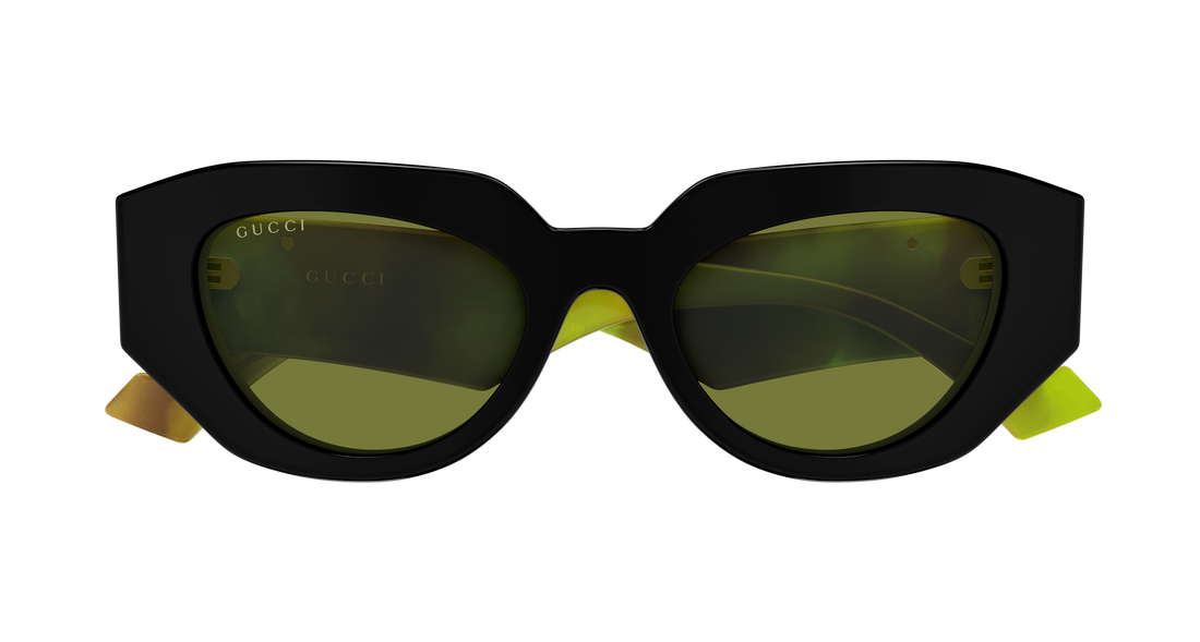 Lunettes de soleil gucci gg1421s 010 negro geometrical/directional femenino taille 51mm - Vue détaillée
