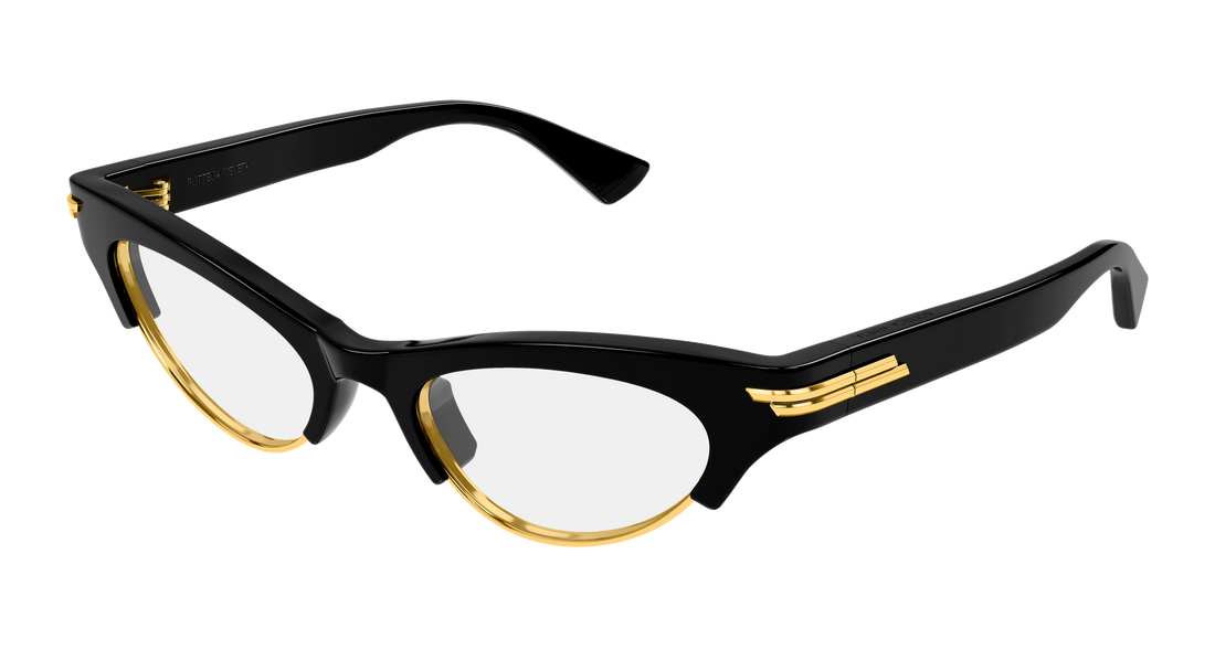 Óculos de sol bottega veneta bv1431s 009 negro cat eye femenino tamanho 52mm - Vista principal