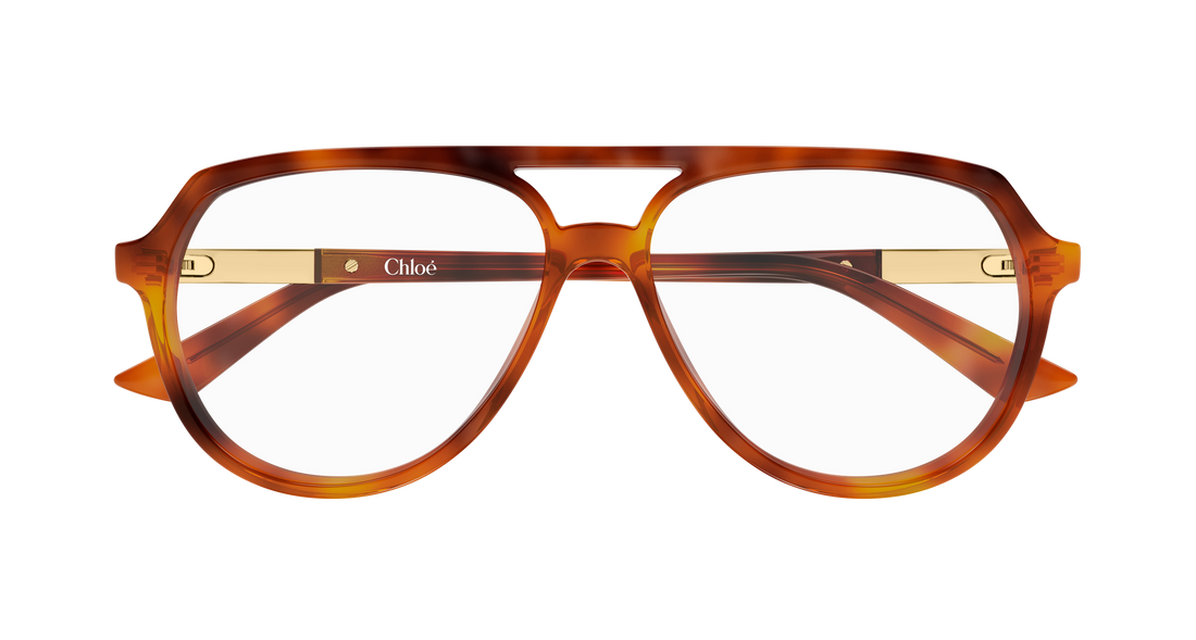 Lunettes de vue chloé ch0366o 002 havana pilot/navigator femenino taille 57mm - Vue détaillée