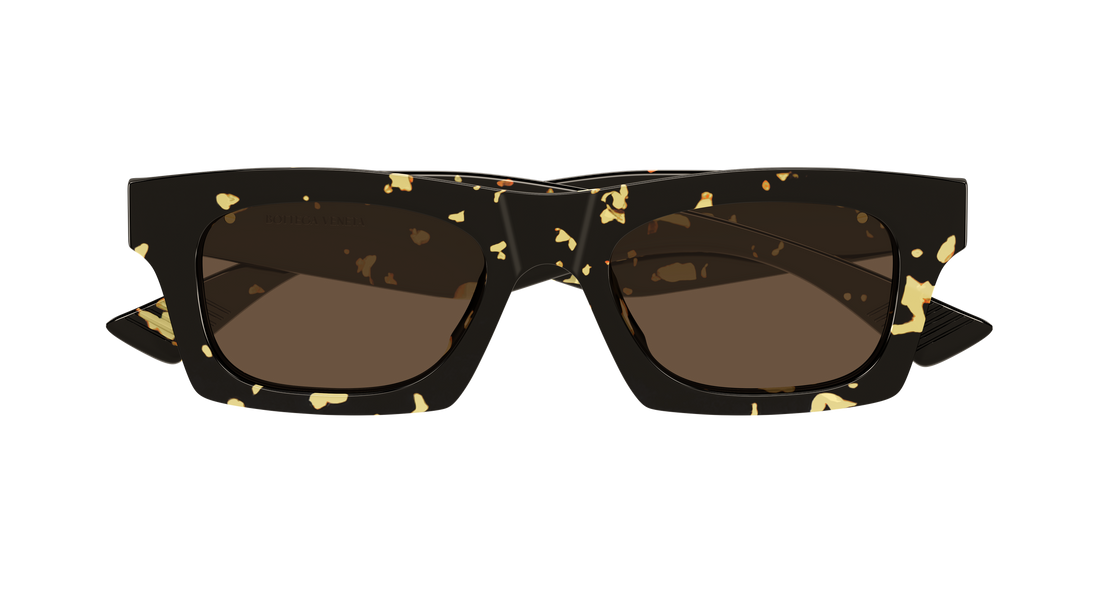 Lunettes de soleil bottega veneta bv1457s 002 havana rectangular / squared unisex taille 51mm - Vue détaillée