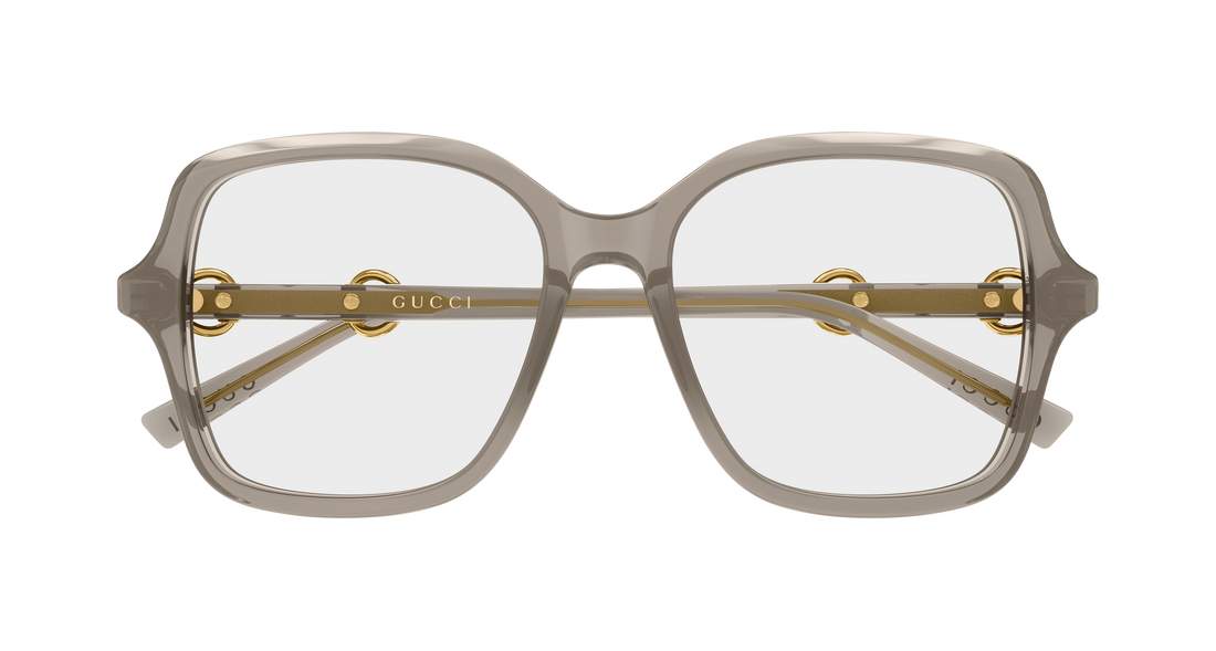 Óculos graduados gucci gg2217o 003 marron butterfly femenino tamanho 53mm - Vista de detalhe