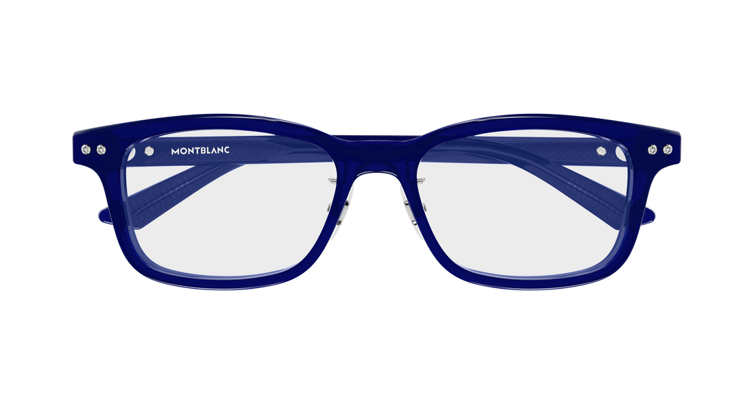 Glasögon montblanc mb0533oj 004 azul rectangular / squared masculino storlek 53mm - Detaljvy