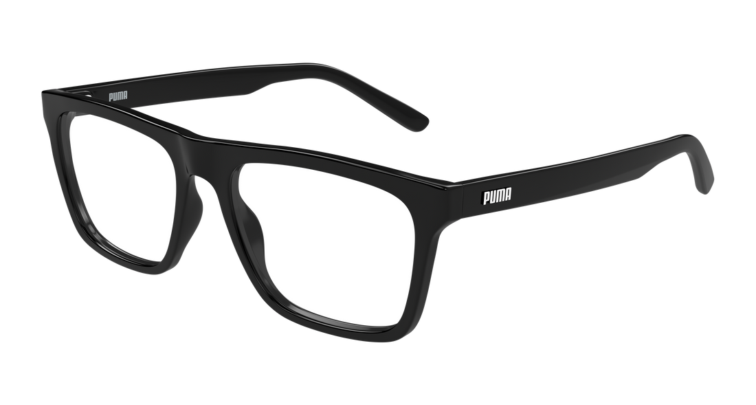 Óculos graduados puma pu0545o 001 negro rectangular / squared masculino tamanho 55mm - Vista principal