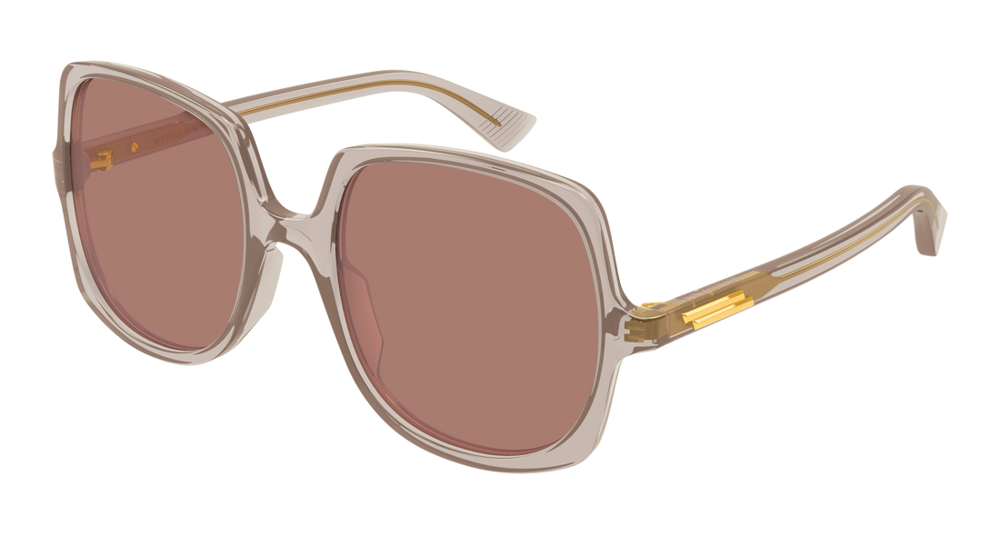Óculos de sol bottega veneta bv1498s 004 marron butterfly femenino tamanho 55mm - Vista principal