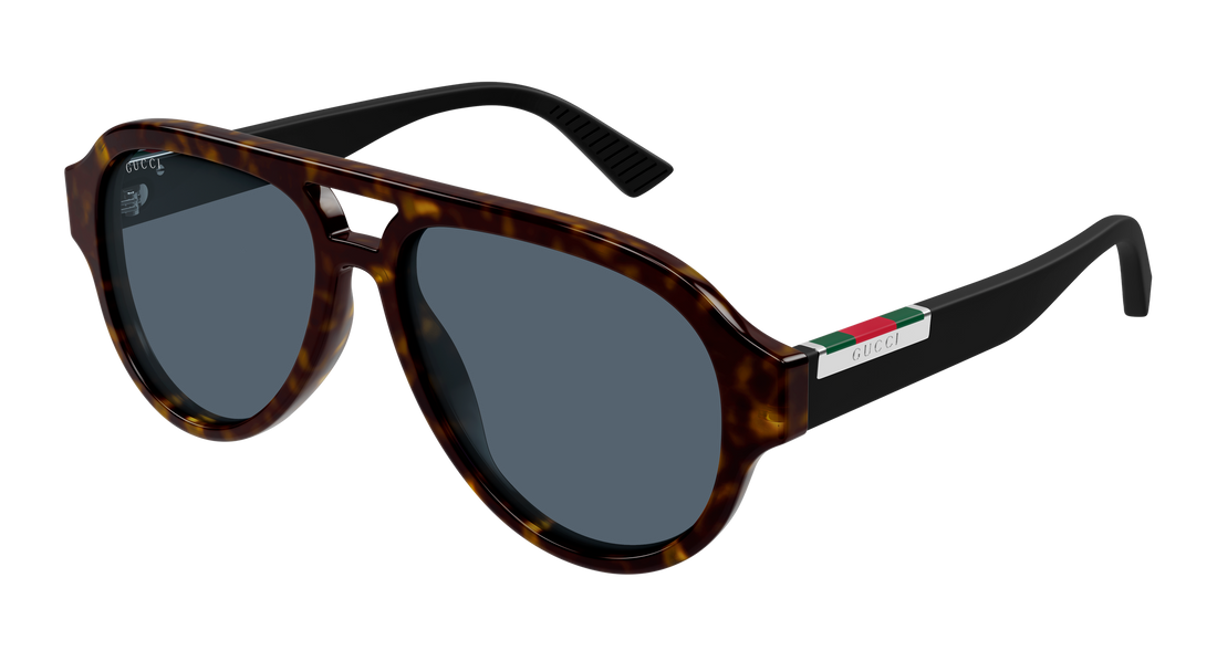 Lunettes de soleil gucci gg2088s 003 havana pilot/navigator masculino taille 55mm - Vue principale