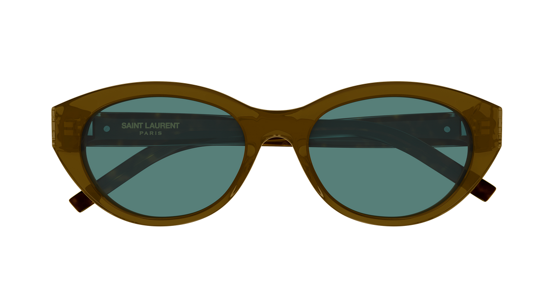 Solbriller saint laurent sl m148 005 marron round/oval/panthos femenino størrelse 54mm - Detaljeret visning