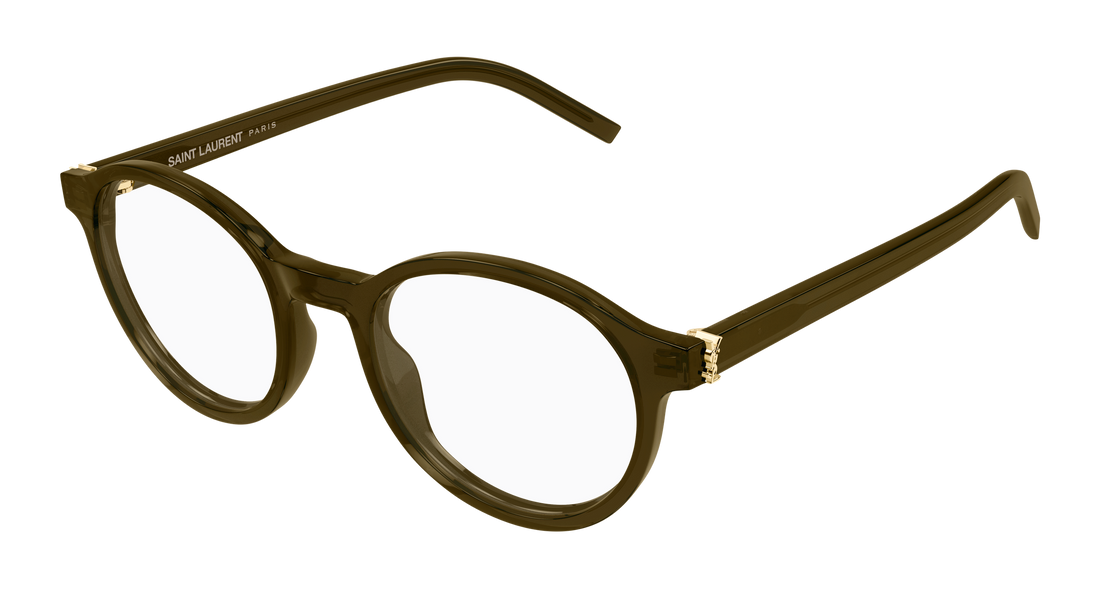 Óculos graduados saint laurent sl m163 005 marron round/oval/panthos unisex tamanho 50mm - Vista principal