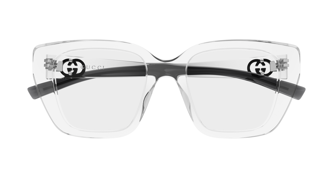 Brillen gucci gg2028o 004 transparente cat eye femenino größe 50mm - Detailansicht