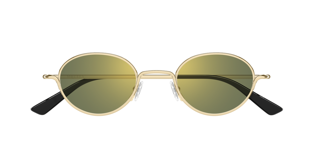 Sonnenbrillen alexander mcqueen am0562s 003 dorado round/oval/panthos unisex größe 46mm - Detailansicht