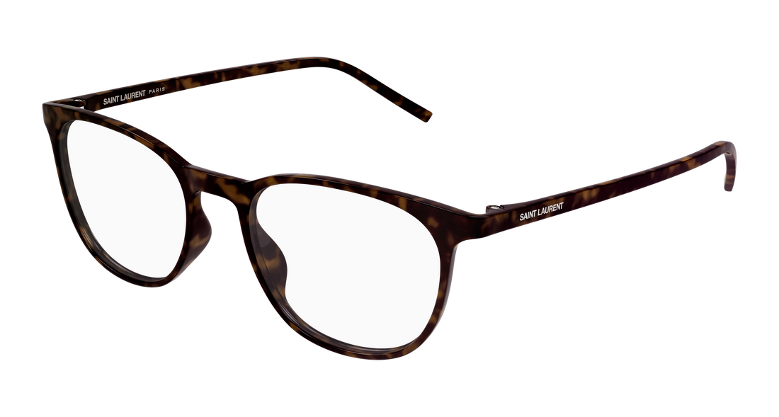 Lunettes de vue saint laurent sl 884 002 havana round/oval/panthos unisex taille 51mm - Vue principale