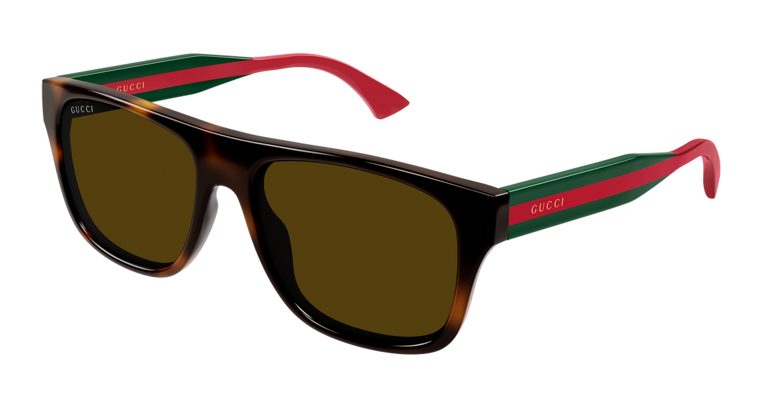 Occhiali da sole gucci gg2119s 002 havana rectangular / squared masculino taglia 56mm - Vista principale