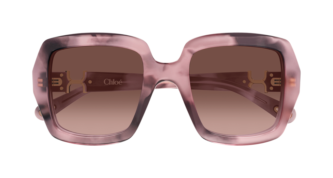 Óculos de sol chloé ch0301s 007 havana rectangular / squared femenino tamanho 52mm - Vista de detalhe