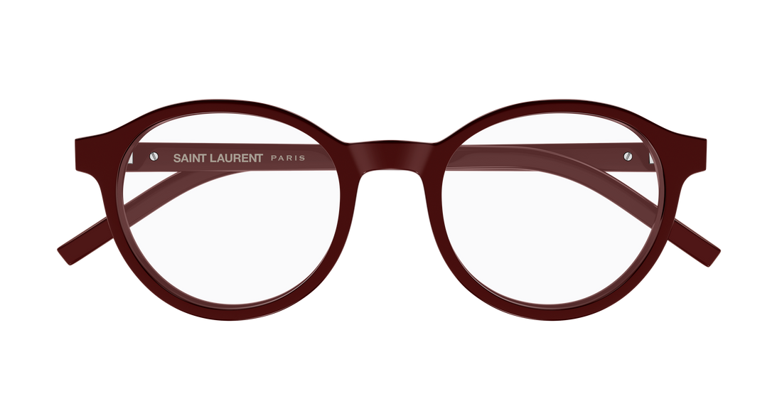 Óculos graduados saint laurent sl m163 006 burdeos round/oval/panthos unisex tamanho 50mm - Vista de detalhe