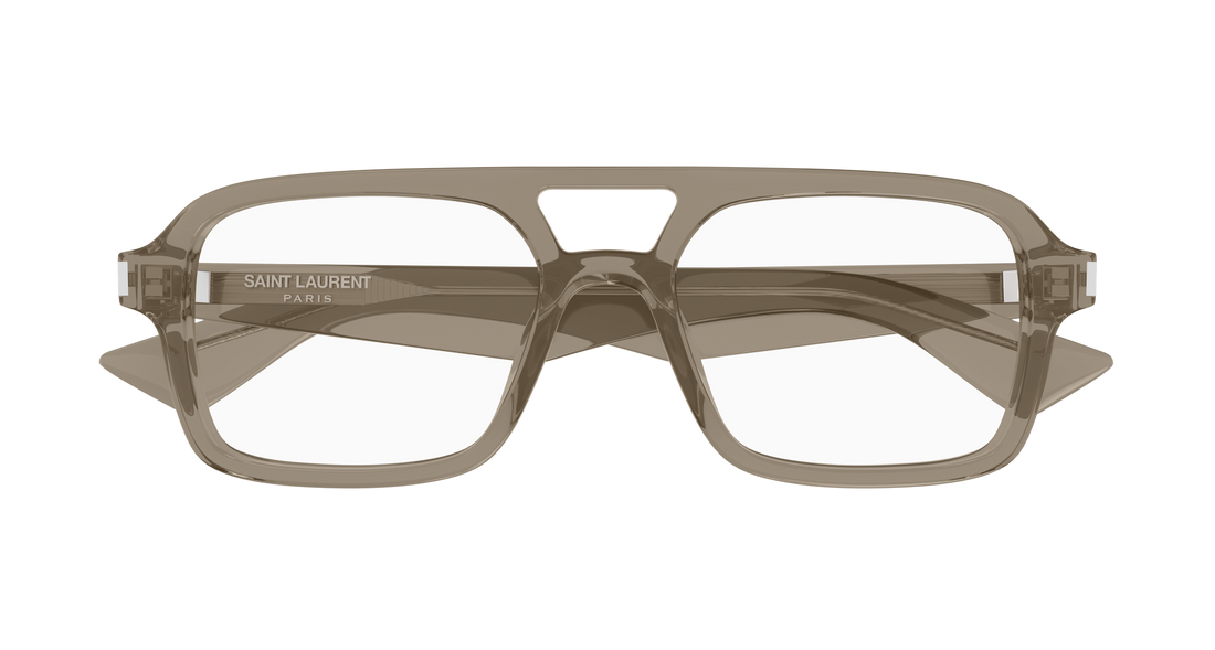 Prescription glasses saint laurent sl 961 003 marron pilot/navigator masculino size 54mm - Detailed view