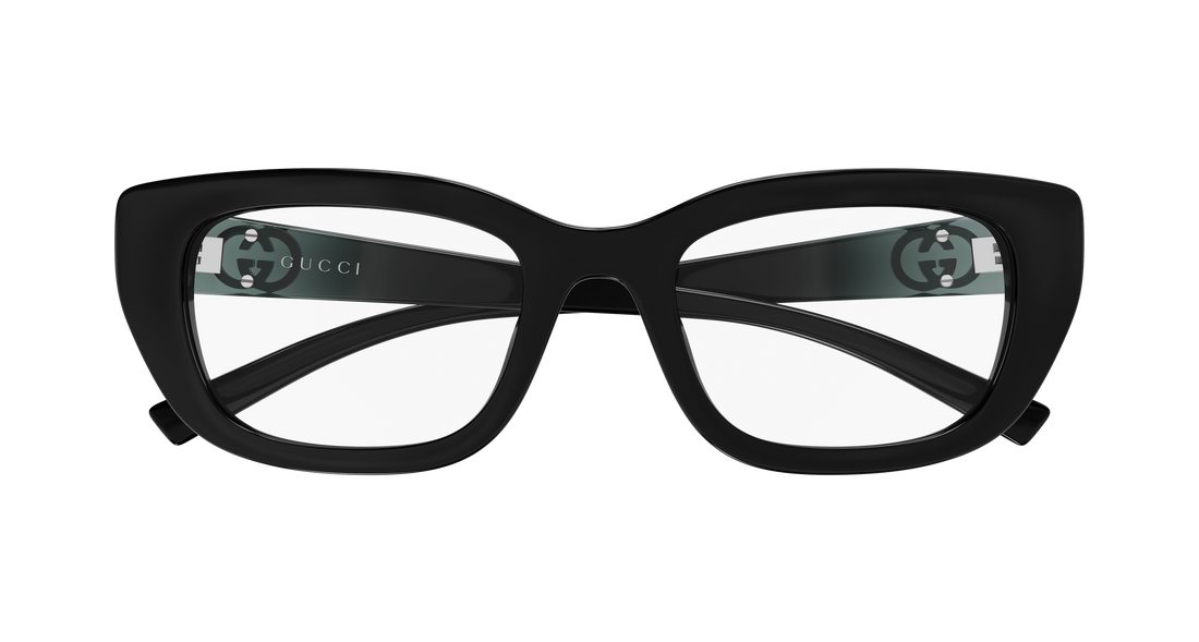 Occhiali da vista gucci gg2027o 001 negro cat eye femenino taglia 52mm - Vista dettagliata