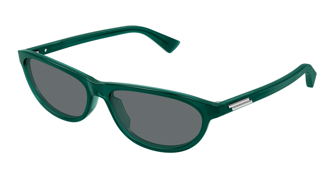 Óculos de sol bottega veneta bv1497s 003 verde cat eye unisex tamanho 58mm - Vista principal