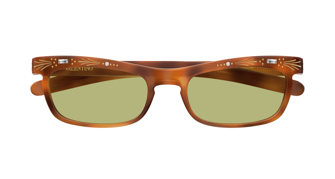 Sunglasses valentino vg0044s 005 havana rectangular / squared unisex size 52mm - Detailed view