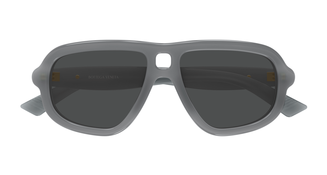 Óculos de sol bottega veneta bv1494s 004 gris pilot/navigator unisex tamanho 53mm - Vista de detalhe