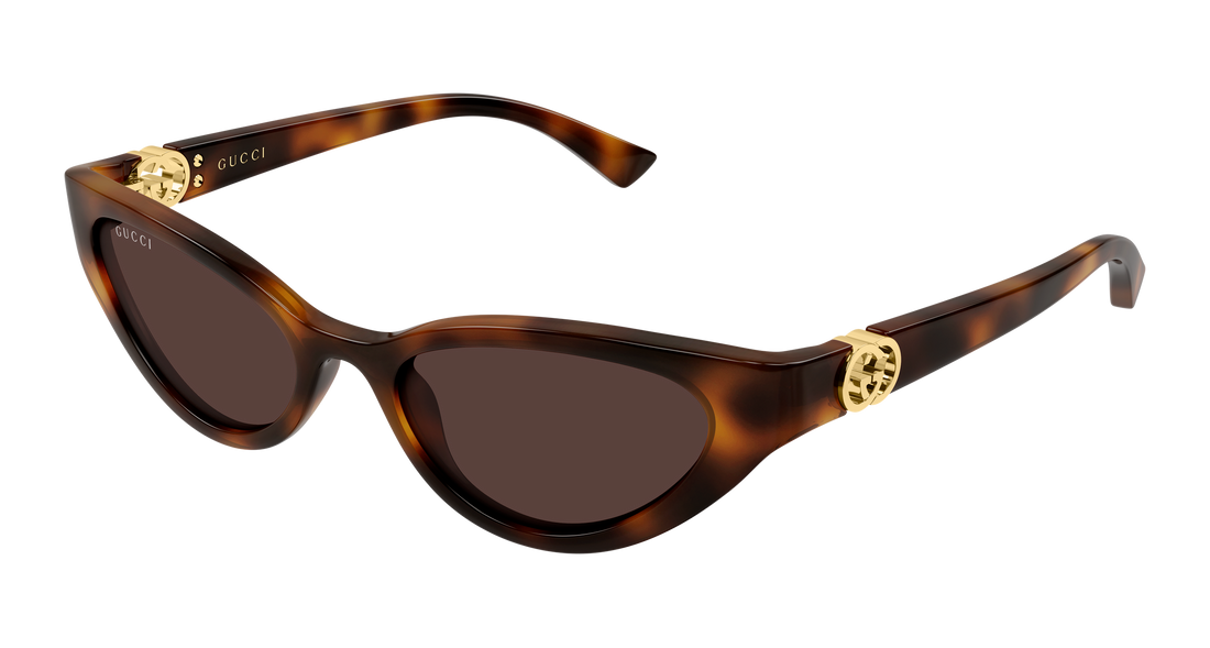 Solbriller gucci gg2194s 002 havana cat eye femenino størrelse 52mm - Hovedvisning