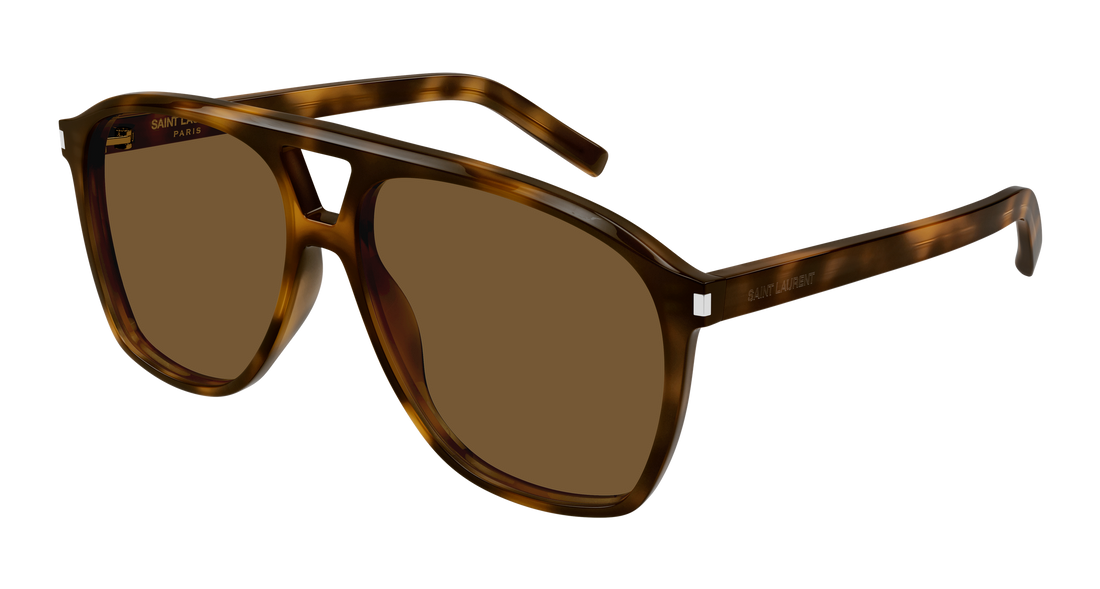 Óculos de sol saint laurent sl 596 dune 010 havana pilot/navigator femenino tamanho 58mm - Vista principal