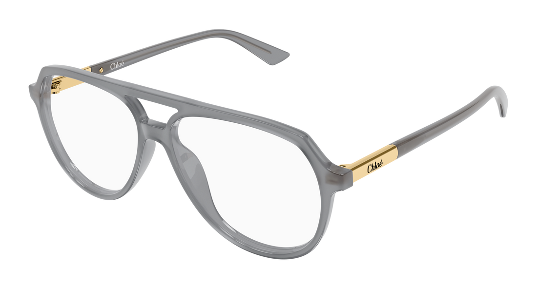 Lunettes de vue chloé ch0366o 005 gris pilot/navigator femenino taille 57mm - Vue principale
