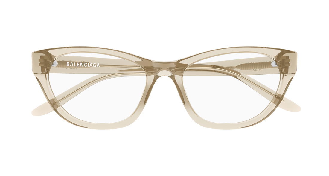 Occhiali da vista balenciaga bb0500o 005 beige cat eye femenino taglia 54mm - Vista dettagliata