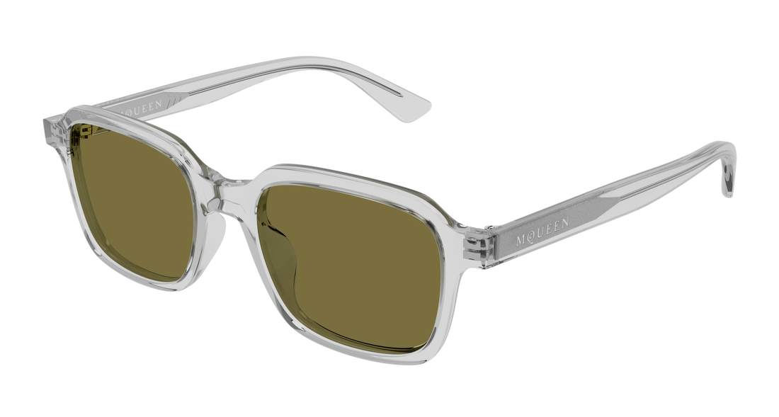 Occhiali da sole alexander mcqueen am0571s 004 gris rectangular / squared unisex taglia 50mm - Vista principale