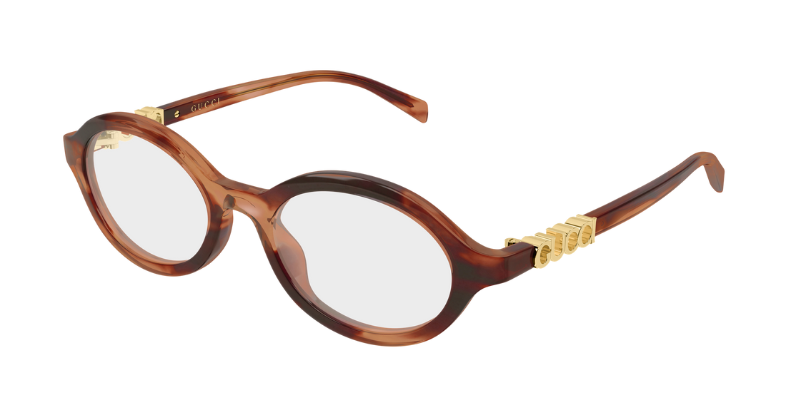Occhiali da vista gucci gg2153o 003 havana round/oval/panthos femenino taglia 51mm - Vista principale