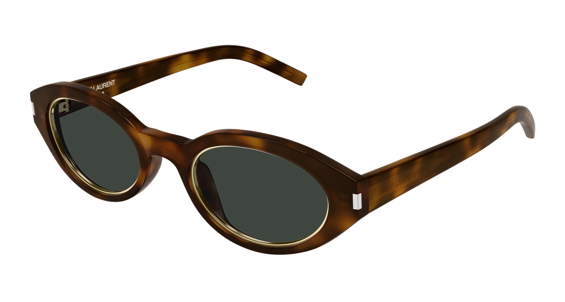 Solbriller saint laurent sl 567 rim 006 havana round/oval/panthos femenino størrelse 52mm - Hovedvisning