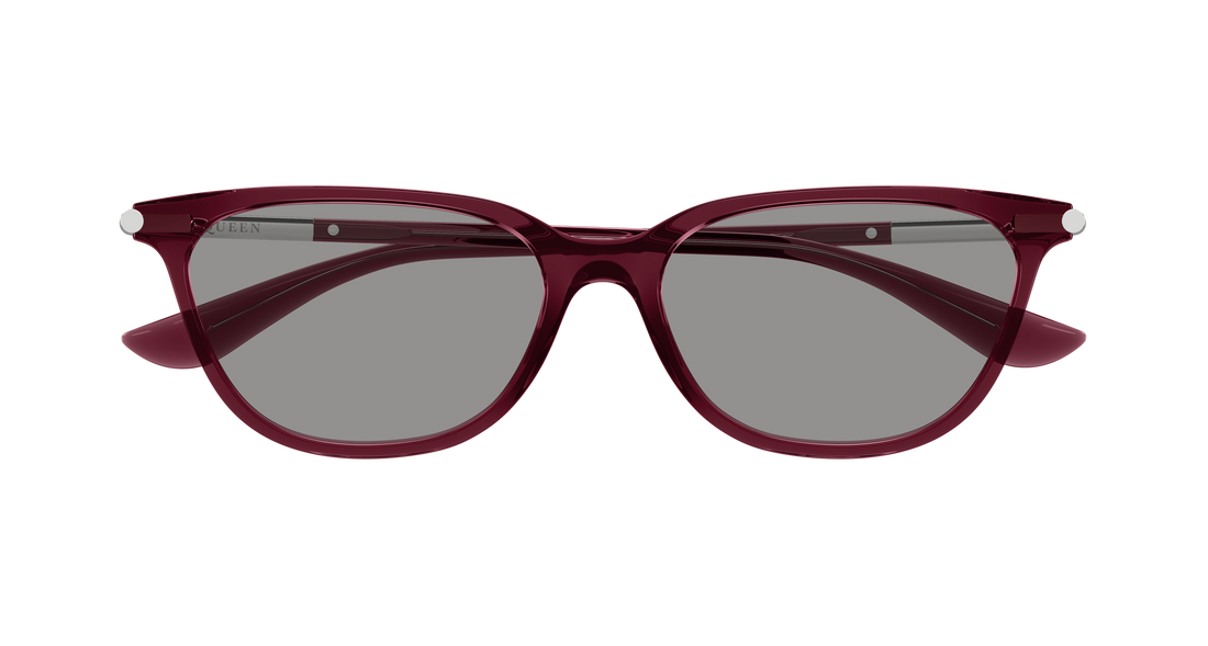 Óculos de sol alexander mcqueen am0553s 004 burdeos cat eye femenino tamanho 54mm - Vista de detalhe