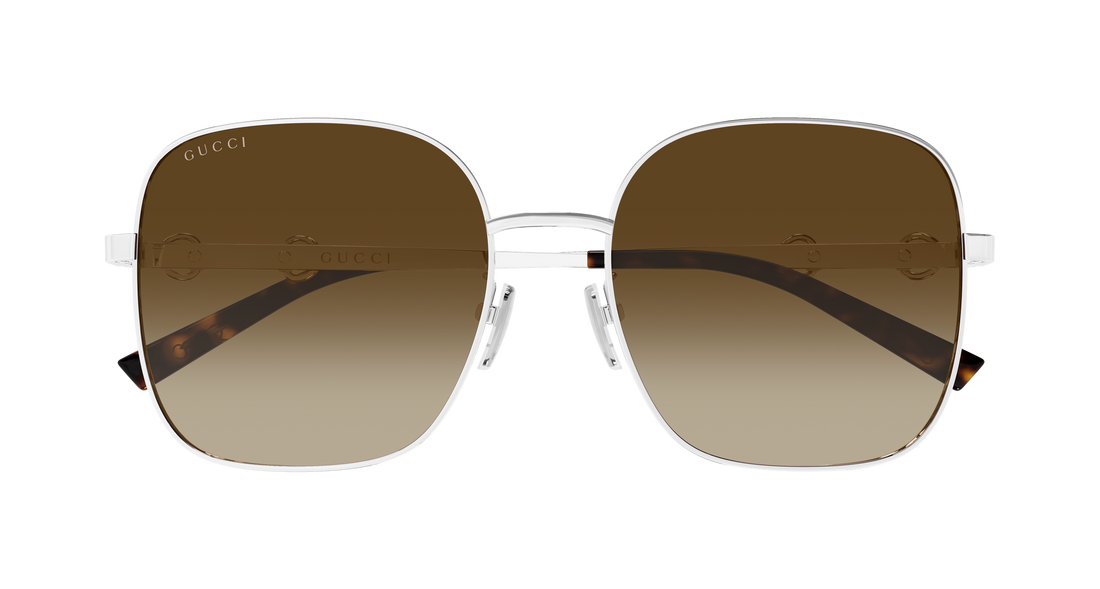 Lunettes de soleil gucci gg2053s 005 plateado rectangular / squared femenino taille 58mm - Vue détaillée