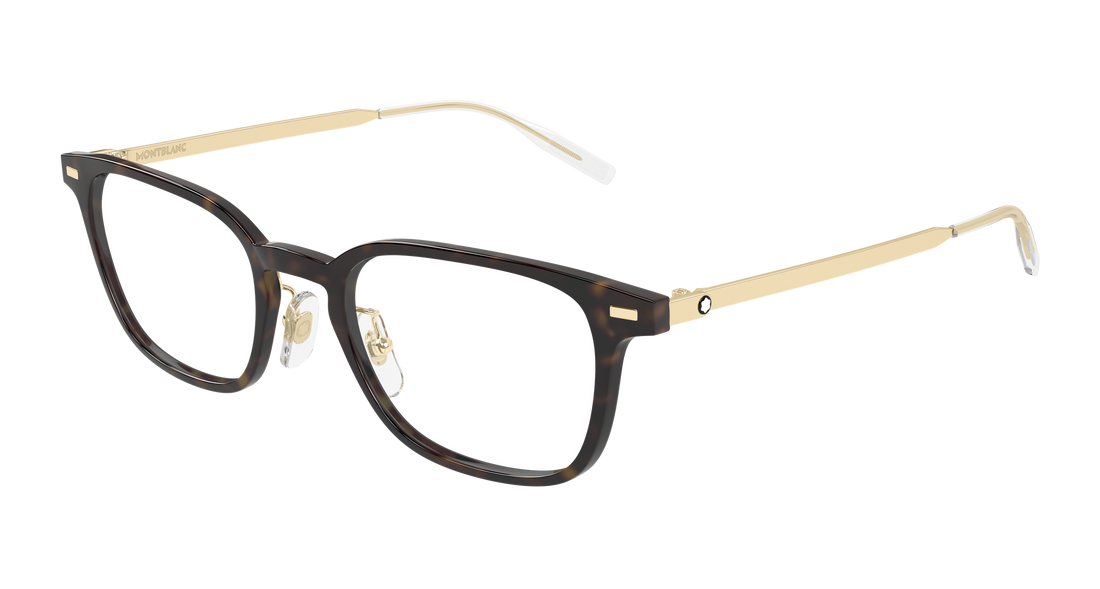 Briller montblanc mb0467ol 009 havana rectangular / squared masculino størrelse 54mm - Hovedvisning